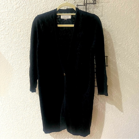 Calvin Klein long Cardigan Sweater Size M - Picture 1 of 12